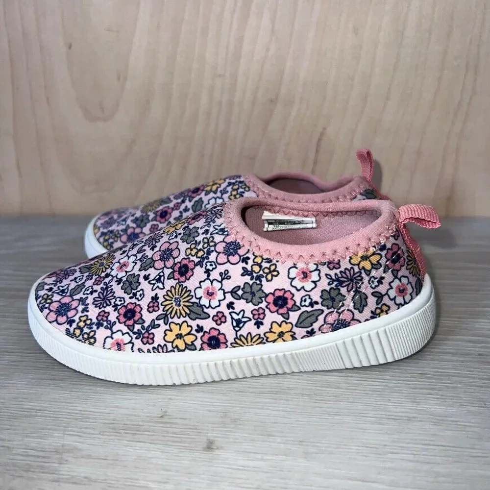 Simple Joys by Carters Kimmie‎ Kaia Aqua Shoes Pink Floral Toddler 7M